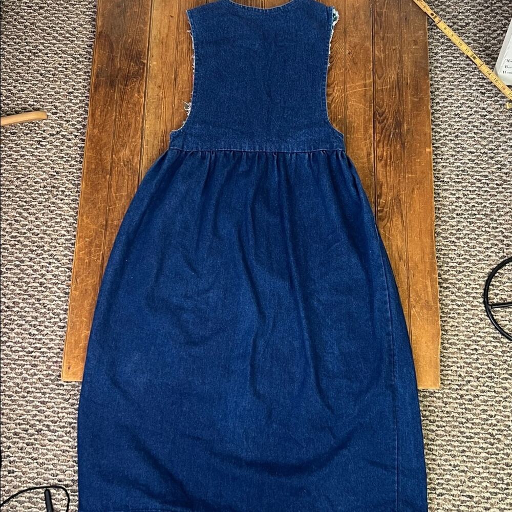 Colorful Patchwork Dress unique custom hand made denim rag maxi dress size small - Picture 8 of 8